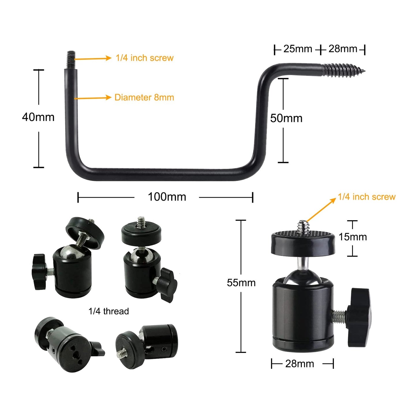 2x Mount Tree Holder, 360 Degree Adjustable Game Camera Mounting Stand*