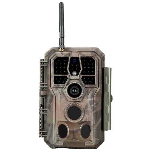 Wireless Bluetooth WildlifeTrail Camera with Night Vision Motion Activated 32MP 1296P Waterproof Stealth Camouflage for Hunting, Home Security | A280W Brown