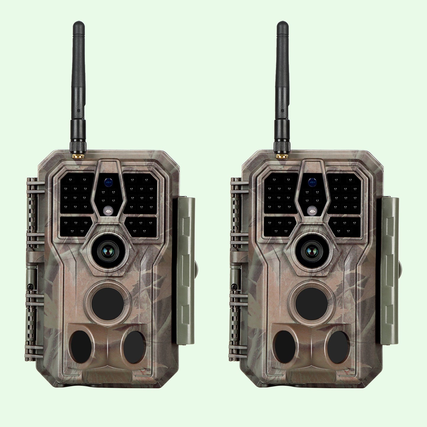 Wireless Bluetooth WildlifeTrail Camera with Night Vision Motion Activated 32MP 1296P Waterproof Stealth Camouflage for Hunting, Home Security | A280W Brown