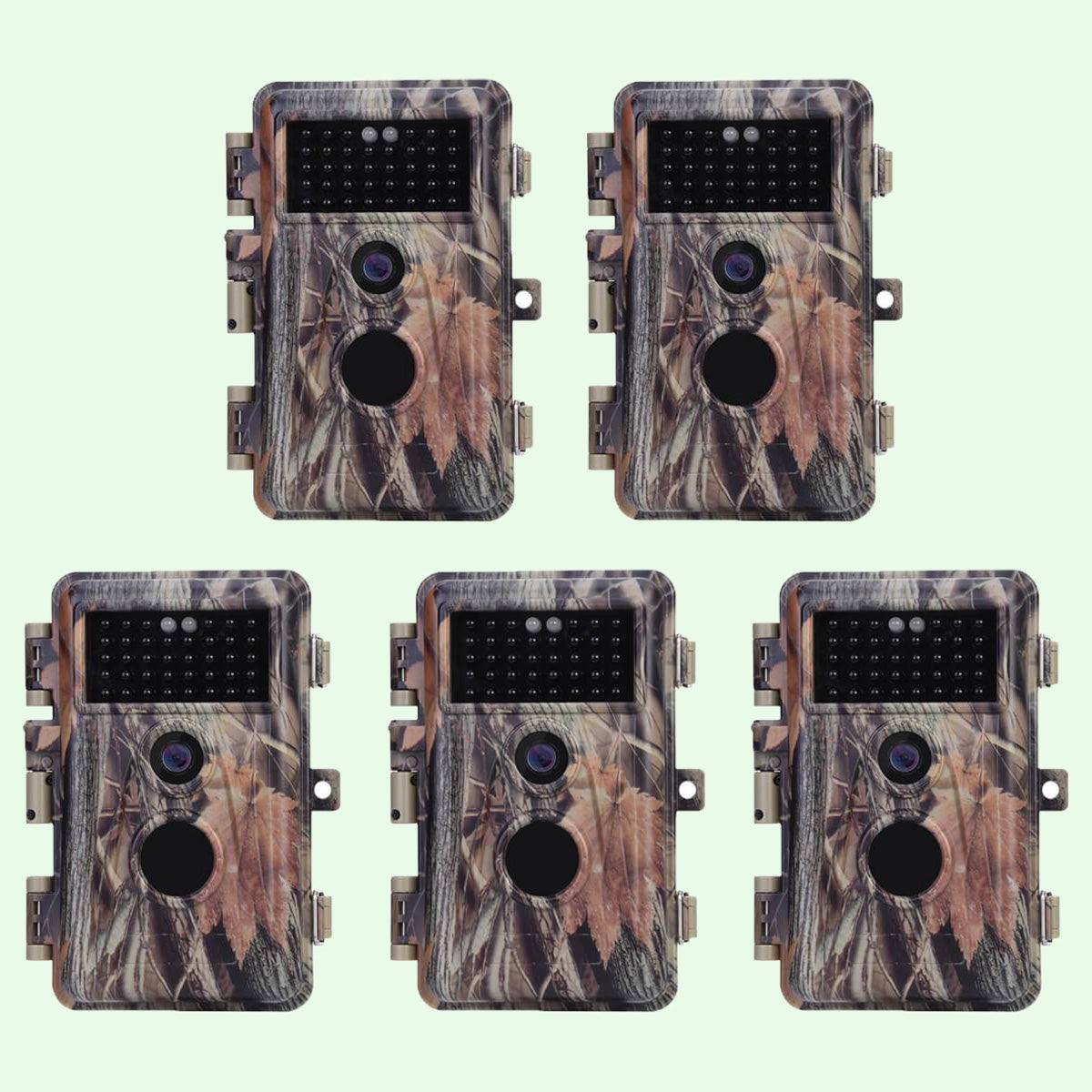 Wildlife Trail Camera with No Glow Night Vision 0.3S Trigger Motion Activated 32MP 1296P IP66 Waterproof for Hunting & Wildlife Observing | A252