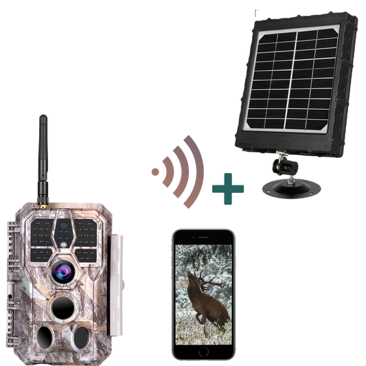 Bundle Wireless Bluetooth WildlifeTrail Camera with Night Vision Motion Activated 32MP 1296P Waterproof Stealth Camouflage for Hunting, Home Security | A280W