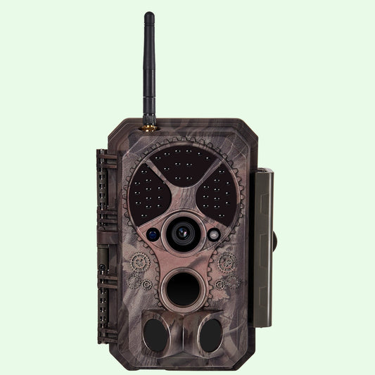 Wireless Bluetooth WIFI Game & Trail Camera Security Camera 32MP Picture 1296P Video Black Flash Wildlife Cam Night Vision Motion Activated Waterproof | A350W Red