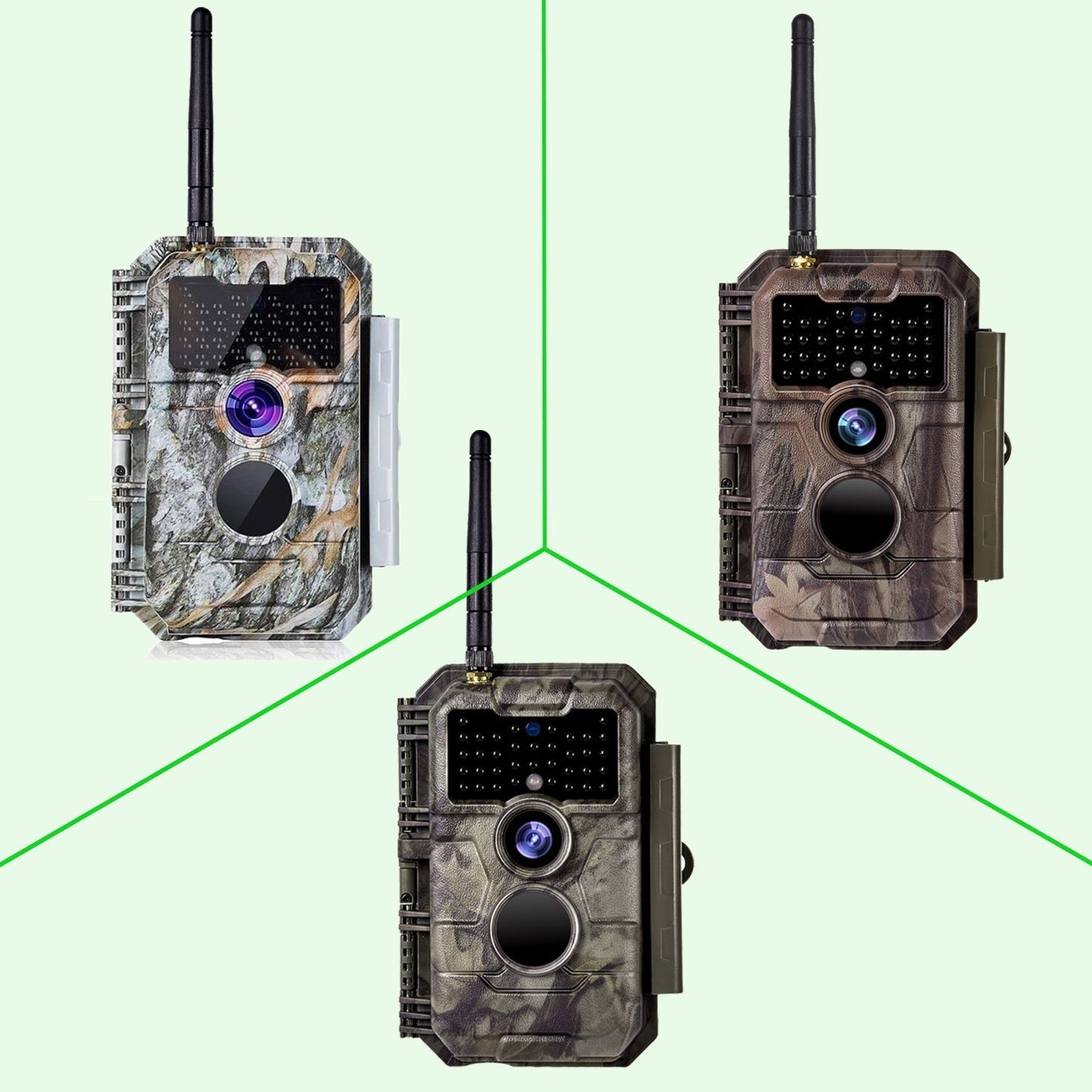 Wireless Bluetooth WiFi Game Trail Deer Camera 32MP 1296P Night Vision No Glow Motion Activated Stealth Camouflage for Wildlife Hunting, Home Security | W600 Brown