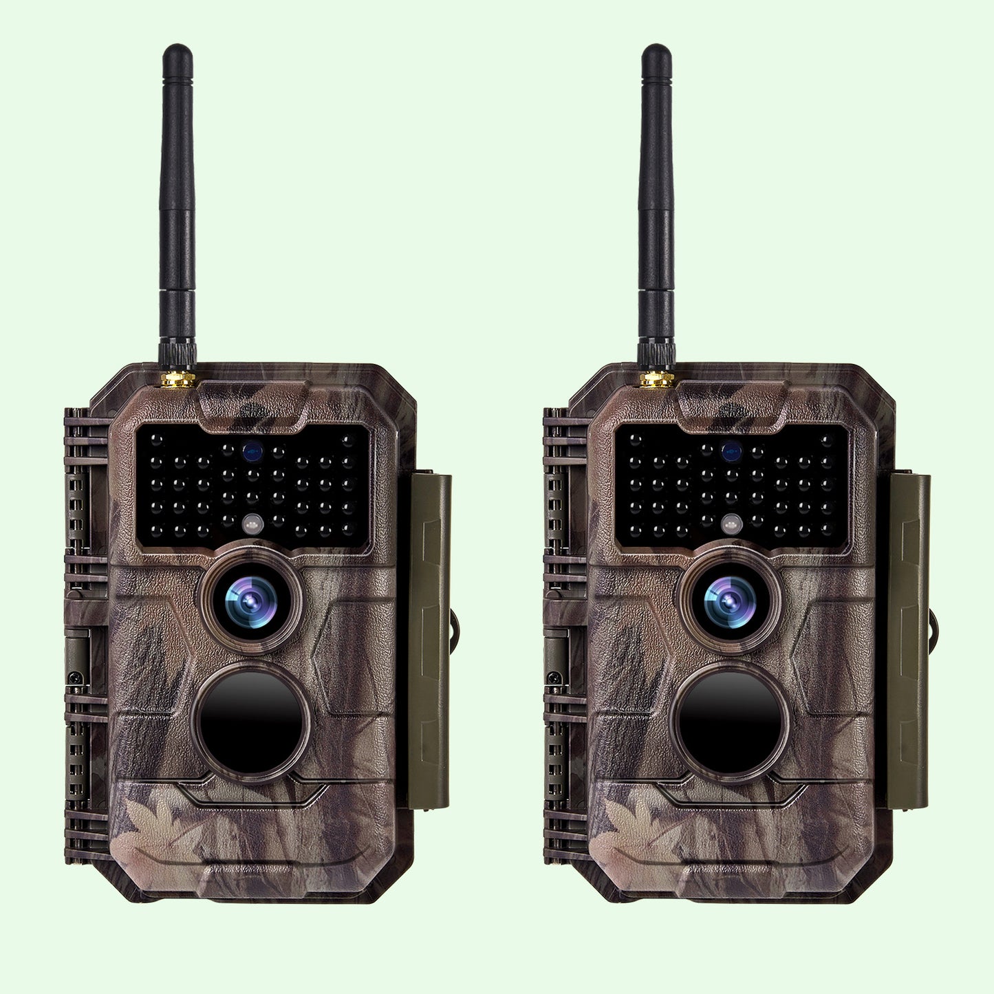 Wireless Bluetooth WiFi Game Trail Deer Camera 32MP 1296P Night Vision No Glow Motion Activated for Wildlife Hunting, Home Security | W600 Red