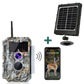 Bundle Wireless WiFi Wildlife Trail Camera with Night Vision Motion Activated 32MP 1296P Waterproof and Solarpanel-Kits 8000mAh | W600