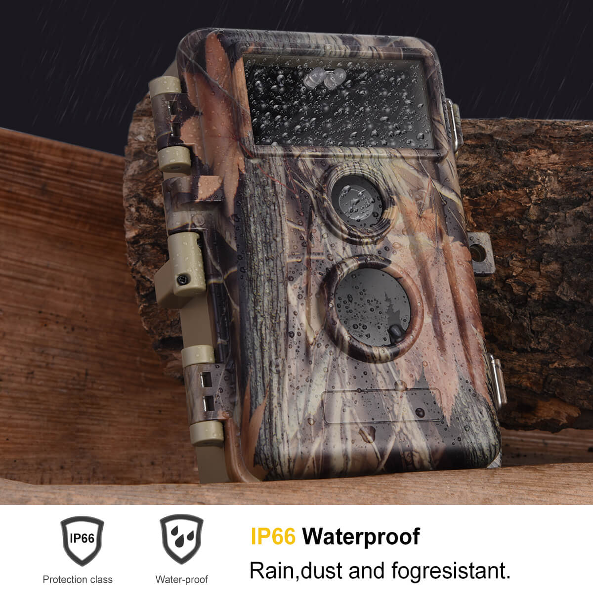 Wildlife Trail Camera with No Glow Night Vision 0.3S Trigger Motion Activated 32MP 1296P IP66 Waterproof for Hunting & Wildlife Observing | A252